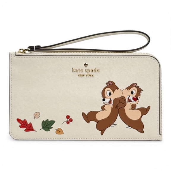 Kate Spade New York Women's Lucy Printed Medium L Zip Wristlet (Meringue Multi)