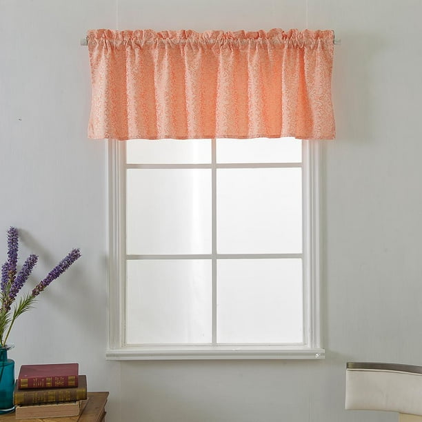 Ventana Opaca Niveles Cortos Semitransparentes Cortinas Paneles Cortinas Para Cocina Rosa_132x46cm BLESIY Paneles de cortinas cortas