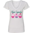thumbnail image 3 of Inktastic Team Cupcake Happy Cupcakes Women's V-Neck T-Shirt, 3 of 5