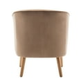 thumbnail image 6 of Wovenbyrd Rodin Modern Barrel Accent Chair, Indoor - Light Brown Velvet, 6 of 7