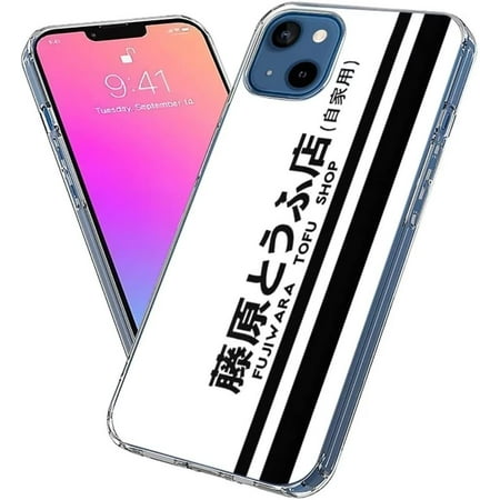 Phone Case Car Initial Cool Pure D TPU Japans Clear Silicone Shockproof Phone Cover Cute 7 Compatible with iPhone 11 6.1 Inch