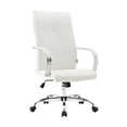 thumbnail image 1 of LeisureMod Sonora Chaise de Bureau Moderne Dossier Haut Hauteur Réglable en Cuir avec Inclinaison & Rotation à 360 Degrés, 1 of 5