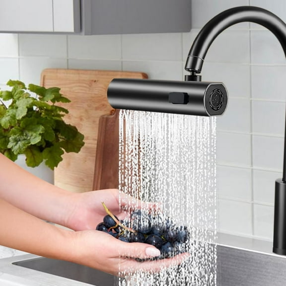 Swivel Waterfall Kitchen Faucet, 3-in-1 Universal Faucet, 360 Degree Stainless Steel Kitchen Sink Faucet(silvery)