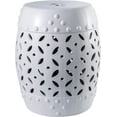 thumbnail image 4 of Sigtua 17 in. Garden Stool, Side Table Indoor Ceramic, Outdoor Stool, Patio Decor, White, 4 of 6