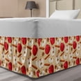 thumbnail image 1 of Apple Bed Skirt, Quartered and Halved Apples with Cinnamon Sticks and Star Anise Diet Recipe, Elastic Bedskirt Dust Ruffle Wrap Around for Bedding Decor, 4 Sizes, Beige Cinnamon Red, by Ambesonne, 1 of 2