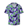 thumbnail image 3 of Cauagu Cute Halloween Men's Short Sleeve Button Down Hawaiian Shirt for Men Bowling Shirts Casual Summer Beach Shirt,Medium, 3 of 6