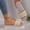 Beige, variant on HAOTAGS Womens Summer Flat Sandals Slide Sandals Fish Mouth Platform Casual Beach Shoes Beige Size 9.5