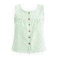thumbnail image 5 of VBVC Women's Striped Button Down Tank Tops , Ladies' Loose Fit Sleeveless Blouse , Casual Summer Shirts For Women, S-2XL, 5 of 6