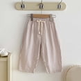 thumbnail image 2 of XuJwPNcy Toddler Girls Boys Cotton Pants Baby Striped Summer Drawstring Waist Trousers Infants Cute Comfort Pants 12M-6Y, 2 of 5
