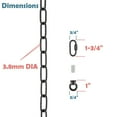 thumbnail image 3 of Aspen Creative 21115-91, 10 Feet Heavy Duty Chain & Quick Link Connector in Matte Black, 9 Gauge, 3 of 5