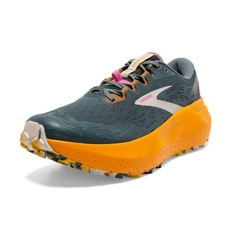 Brooks Womens Caldera 6 Trail Running Shoe - Slate/Cheddar/Silver Gray - 10.5 Medium