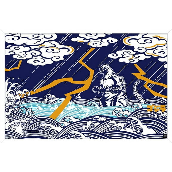 Godzilla - Storm 24.25" x 35.75" Framed Poster by Trends International