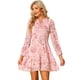 thumbnail image 1 of Mini Vestido Chifón Allegra K Manga Larga Rosa S, 1 of 6