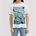 thumbnail image 4 of Mens Shirts,Womens Shirts,T Shirts for Women,Mens T Shirt,White Daisy Yellow Flower,M, 4 of 5