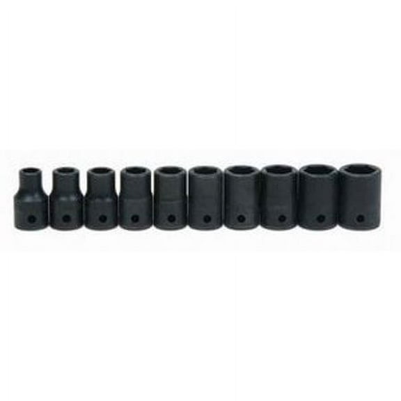 Williams MS-4-10HRC 10-Piece 1/2-Inch Drive Metric Shallow 6 Point Impact Socket Set