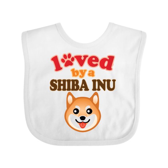 Inktastic Shiba Inu Dog Lover Boys or Girls Baby Bib