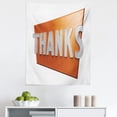 thumbnail image 1 of Gratitude Tapestry, Thanks Word Being Grateful Communication Creative Sign Design Illustration, Fabric Wall Hanging Decor for Bedroom Living Room Dorm, 5 Sizes, White and Orange, by Ambesonne, 1 of 1
