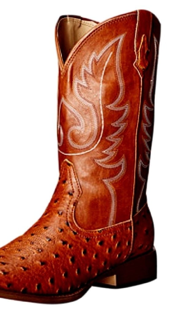 ostrich print boots