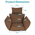 thumbnail image 2 of Egg Chair Cushion Hanging Basket Seat Cushion Thicken Soft Egg Swing Chair Pad Hanging Egg Chair Cushion with Headrest, 2 of 5