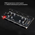 thumbnail image 5 of Techinal 12V 4Pin RGB Light 5V 3Pin ARGB PWM Splitter Hub Case Extension 2In1 8 Fan Interface Ports Adapter, 5 of 19