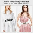 thumbnail image 3 of Women Stretchy Belts for Dresses Vintage Elastic Wide Waist Belts, 3 of 7