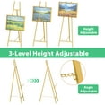 thumbnail image 4 of 6FT Vintage Gold Metal Easel Stand, Large Adjustable Floor Easel for Displaying Pictures, Artwork, Wedding Signs, Posters with Chain Support, 4 of 6