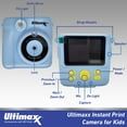thumbnail image 3 of Ulitmaxx Kids Instant Digital Camera (Blue) w/ 64GB Micro SD and 3 Rolls Paper, 3 of 5