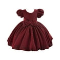 thumbnail image 2 of Cethrio Toddler Girls Dresses Special Occasion Formal Sleeveless Red Princess Dress Size 4Y, 2 of 6