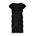 thumbnail image 4 of JMKQLZ Women's Casual Solid Color Shawl Round Neck Round Neck Dress, 4 of 6