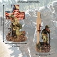 thumbnail image 2 of Urbalabs Police Officer Army Ranger Coasty and Kneeling Soldier Statues Desk Decor Decorative Servicemen Gifts Service Decorations for Home Office (Kneeling Soldier at Cross), 2 of 6