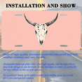 thumbnail image 3 of 1 Pcs 2D Flat License Plate Covers & Frames, Bull Skull For Decorative Front, Waterproof For Decoration Aluminum License Plate Covers & Frames Cover For Men Women, 12" X 6", 3 of 7
