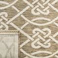 thumbnail image 4 of SAFAVIEH Courtyard Finian Distressed Geometric Indoor/Outdoor Area Rug Mocha/Light Beige, 6'7" x 9'6", 4 of 7