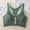 Mint Green, variant on ZGRBOU Women's Zipper Front Sports Bras Racerback Wireless Yoga Bra Breathable Support Padded Active Bra