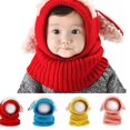 thumbnail image 4 of Foulard à Capuche Chaude Mode Hiver pour Bébés Filles Garçons avec Cache-Oreilles Tricoté, 4 of 10