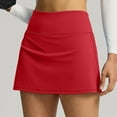 thumbnail image 6 of bbyeadc Womens Tennis Skirt with Pockets Womens High Waisted Athletic Golf Skorts Skirts for Running Casual, Summer Skirt | Red, S, 6 of 7