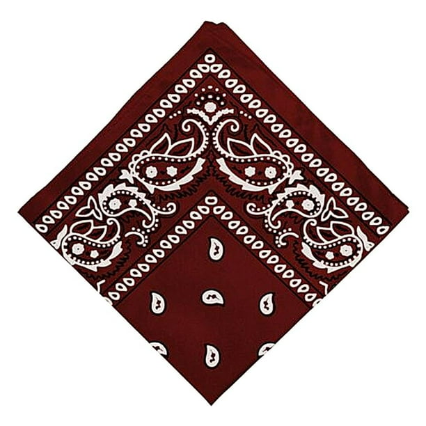Bandana Novedad Yinane Impresión Paisley Rojo vino