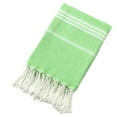 thumbnail image 1 of Serviette de Plage Turque Pure Anti-Sable à Pompons pour Adulte, Châle d'Extérieur, Serviette de Sauna Rayée, 1 of 3