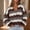 Brown wave stripe cardigan women a1, variant on thefmos Womens Striped Chunky Cardigan Sweaters Button Up Fall Trendy Color Block Long Sleeve Knit Coats Casual Fashion Winter Clothes, Pink S