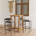 thumbnail image 1 of vidaXL 5 Piece Garden Bar Set with Cushions Grey, 1 of 5