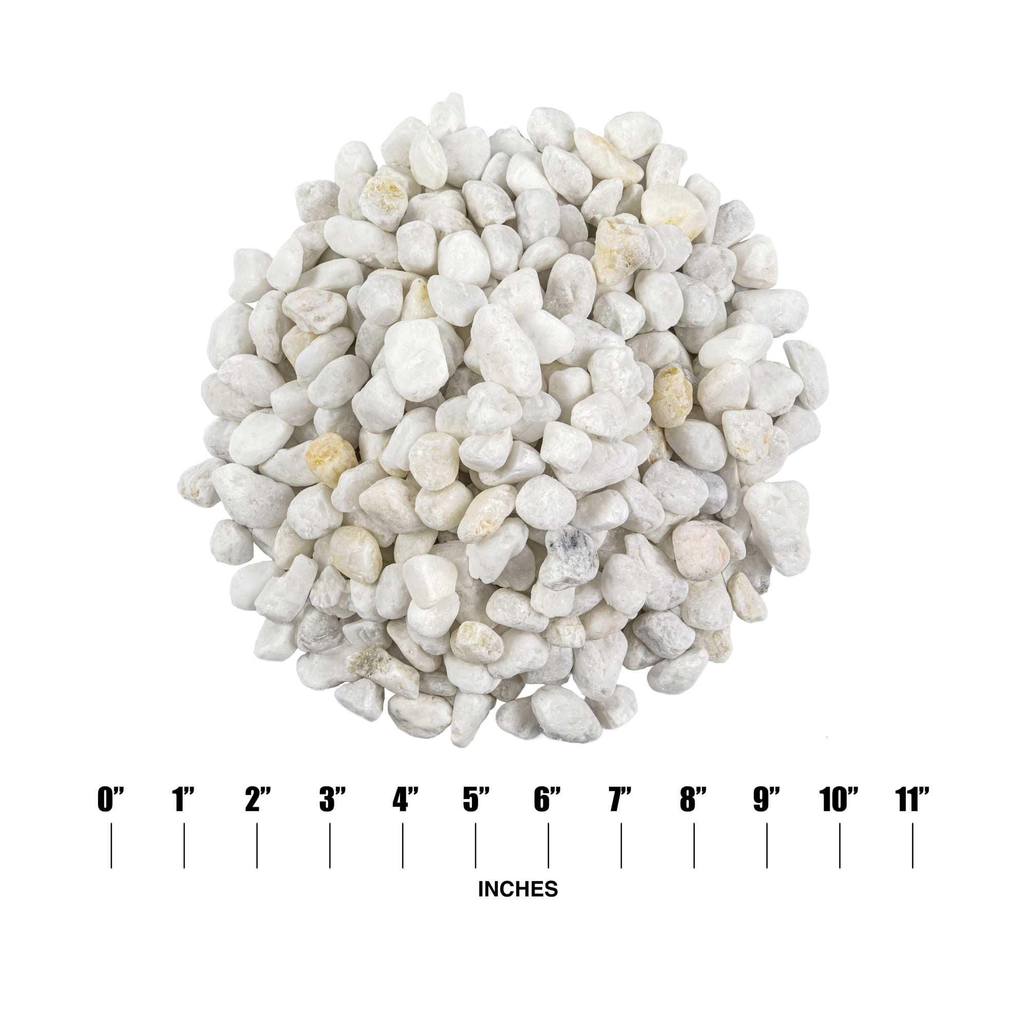 Himalaya White Marble 0.5 cu. ft. per Bag (0.25 in. to 0.75 in.) Natural Bagged Pebbles