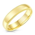 thumbnail image 2 of Ioka - 14k Solid Yellow Gold 5mm Comfort Fit Milgrain Traditional Wedding Band Ring - size 7, 2 of 5
