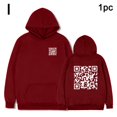 thumbnail image 1 of LUVCLS Sudadera con capucha con código QR FU divertida GXG, 1 of 7
