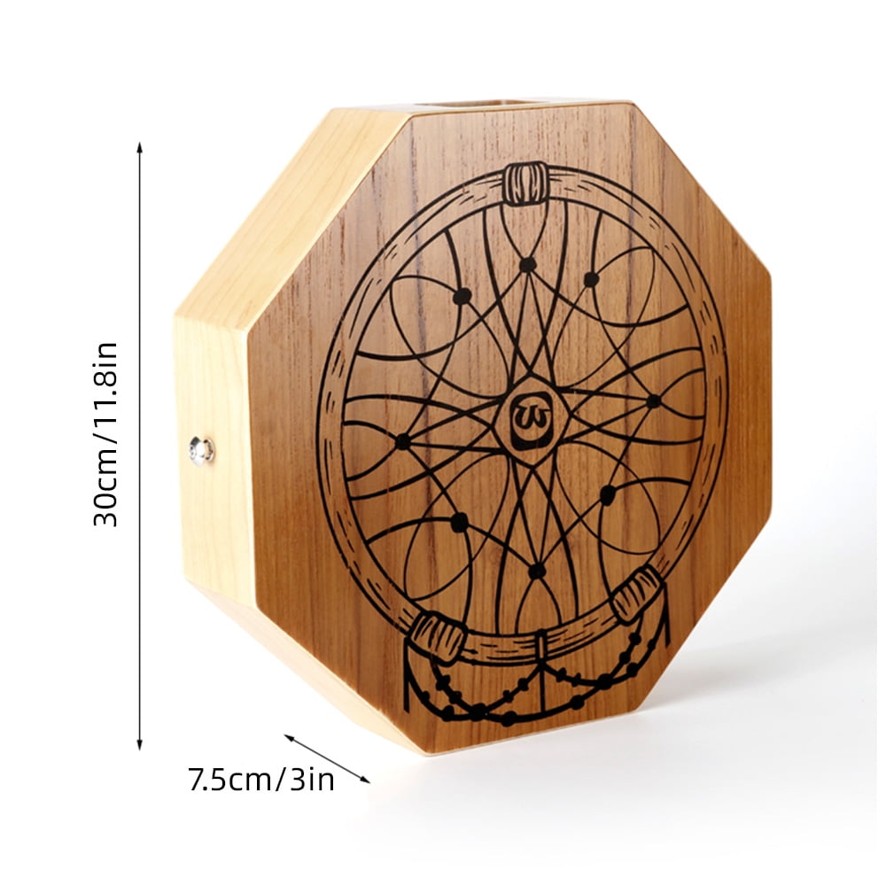 Percussion Instrument,Color Percussion With 2-tone Flat Hand Drum 2-tone Flat Percussion With Adjustable Drum Color Percussion Hand Drum Color Cajon Wooden Drum Wooden Drum 2-tone Rusuo