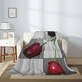 thumbnail image 2 of Sikiie Cherries laid Cozy Flannel Fleece Throw Blanket: Lightweight & Thick for All Seasons - Perfect for Women, Men, & Kids"50"x40", 2 of 6