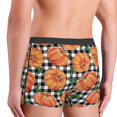 thumbnail image 6 of Salouo Autumn Pumpkins Gingham Print Men's Boxer Briefs,Breathable Underwear Elastic Waistband Briefs for Men -Small, 6 of 8
