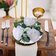 thumbnail image 5 of kladzum Valentine's Day Rose Candle Rings Wreaths Artificial Flowers Mini Rings Garland Silk Flower Ring Leaf Candle Wreath for Wedding Home Party Table Candlestick Decorations, 5 of 5