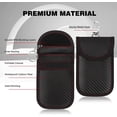 thumbnail image 3 of (2 Pack Bags for Key Fob Protector, Anti-Theft Key Fob Protector with Hook and Keyring, Key Fob Black Pouch for Car Security, 3 of 5