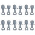 thumbnail image 1 of 12 pcs Lithe Silicone Feeding Self Fork Toddler Tableware Baby Adorable Paste Spoon Rice Training Safe for Spoons Infant Dinning Utensil, 1 of 5