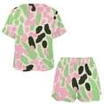 thumbnail image 3 of Leopard Print Pattern Pajamas Set Womens Loungewear Sleepwear 2 Piece PJ Sets, 3 of 7