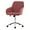 Rose Red, variant on PORKISS Upholstered Desk Chair with Wheels, Ergonomic Adjustable Office Chair, Swivel Computer Task Chair with Velvet for Home Living Room Bedroom Workspace, Khaki